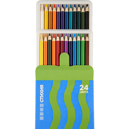 Набор акварельных карандашей "Стихия", 24 цвета - 2