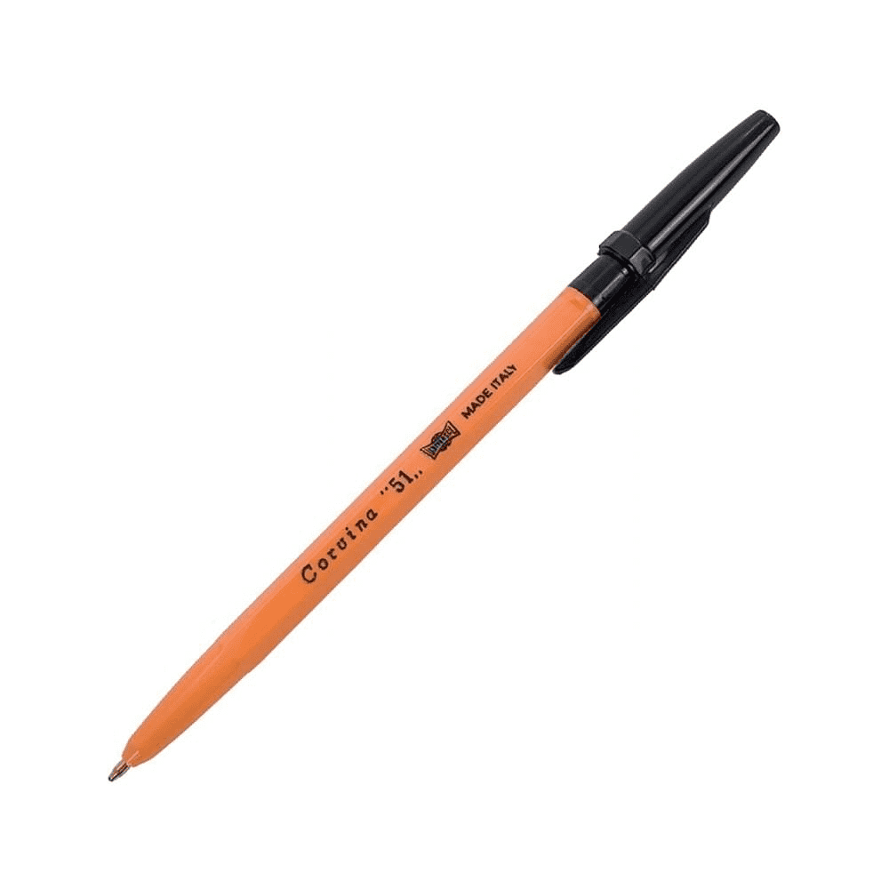 Ручка шариковая "Corvina", 1.0 мм, оранжевый, черный, стерж. черный - 2