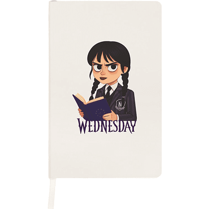 Блокнот в гибкой обложке «Wednesday», А5, белый
