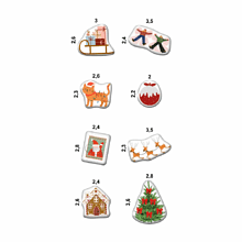 Набор наклеек объемных "Новогодние #4", А6, 1 лист, 8 шт.