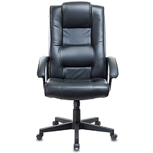 Кресло для руководителя "Бюрократ T-9906N/BLACK", кожа, пластик, черный