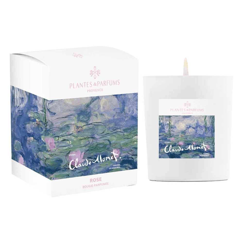 Свеча ароматическая PLANTES&PARFUMS "Les Nymphéas, Rose", Claude Monet collection, 180 гр