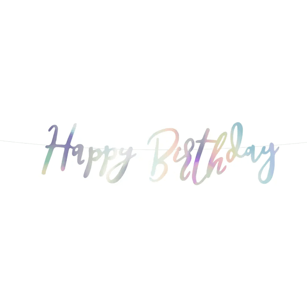Гирлянда бумажная "С днем рождения", 0.6 м, разноцветный