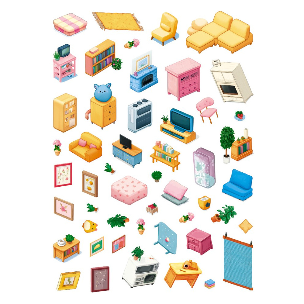 Блокнот "Румбокс. Дом твоей мечты с наклейками" (салатово-коричневая обложка) - 5