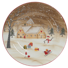 Тарелка керамическая "Сказочная пора", 25 см, разноцветный