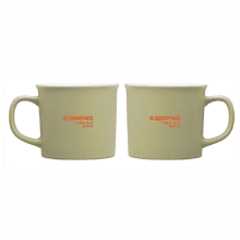 Кружка "Я девочка мне все можно", 360 мл, фарфор, оливковый, белый