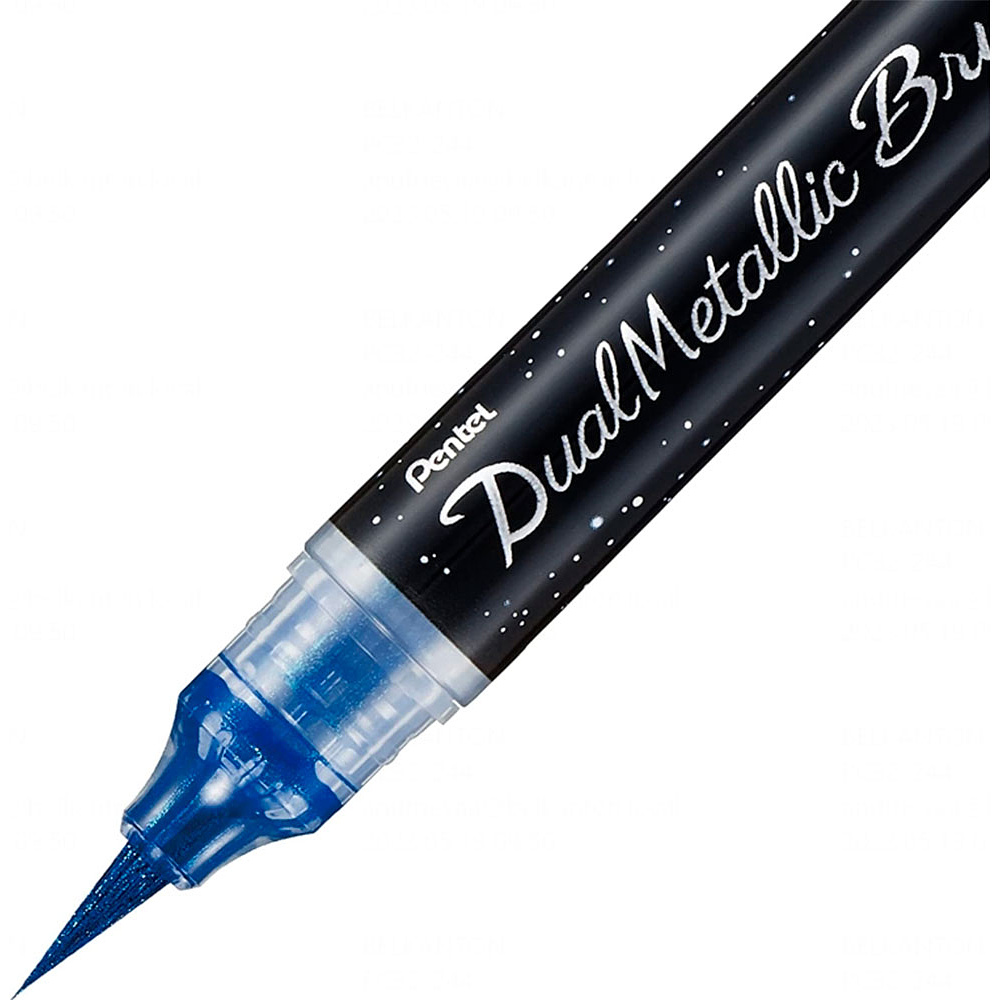 Маркер-кисть "Dual Metallic Brush", синий металлик - 2
