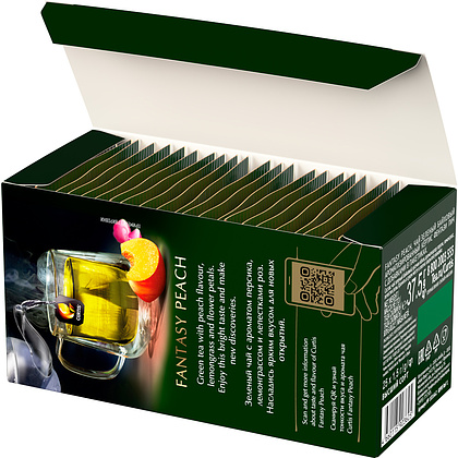 Чай "Curtis" Fantasy Peach, 25 пакетиковx1.5 г, зеленый - 6