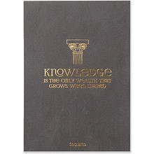 Открытка дизайнерская "Knowledge is the only wealth that grows when shared. Socrates", 148x105 мм