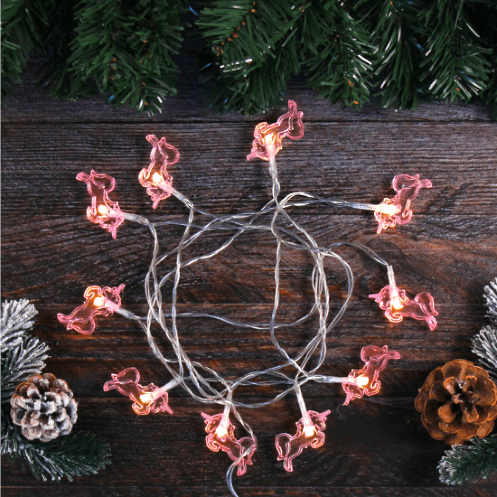 Гирлянда электрическая LED "Нить" с насадками "Единорог", 2 м, тепло-белый - 5