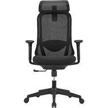 Кресло для руководителя SitZone U-090A, сетка, ткань, пластик, черный