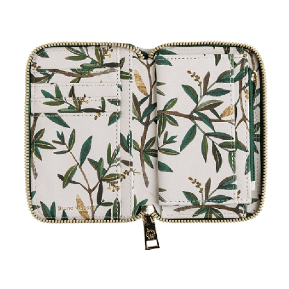Кошелек "Flora. Олива", белый, зеленый - 2