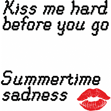 Бутылка «Summertime sadness» с карабином, белый, черный, с брелоком, цвет красный - 2