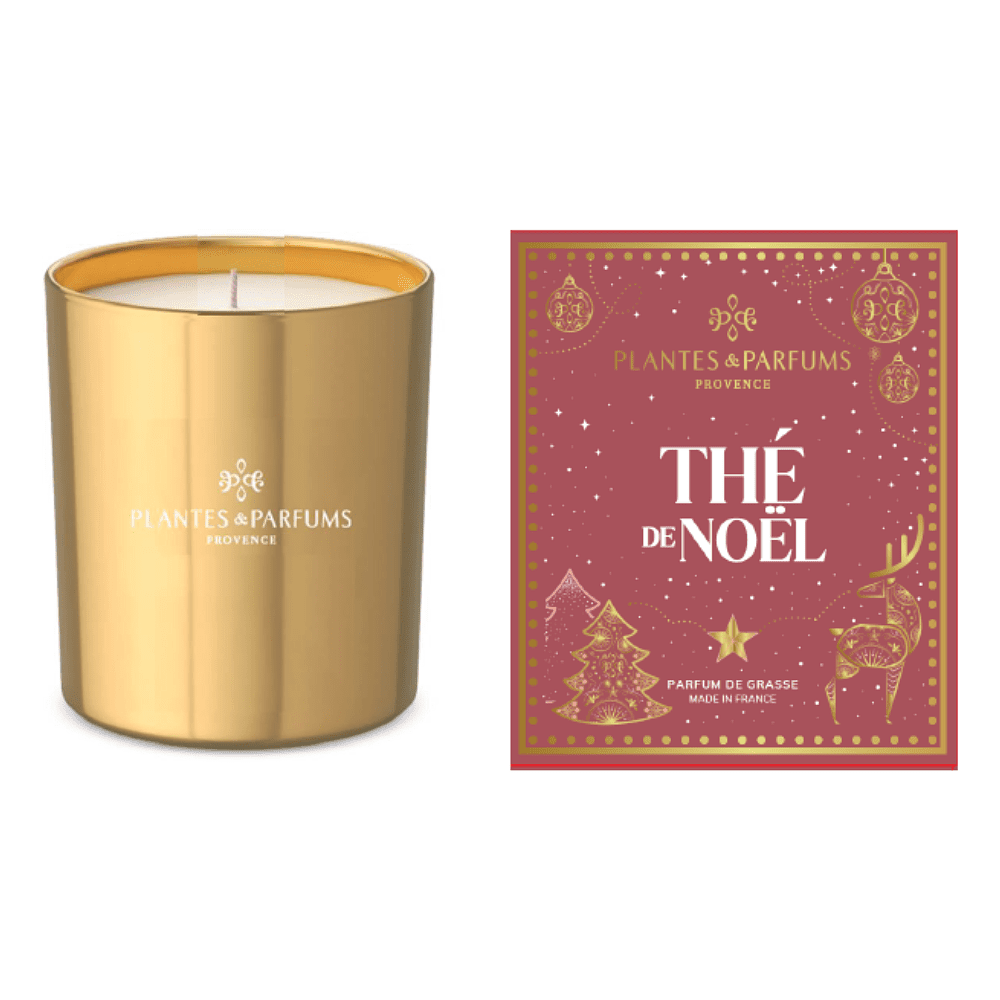 Свеча ароматическая PLANTES&PARFUMS "Christmas Tea", Christmas Collection 2026, 180 гр