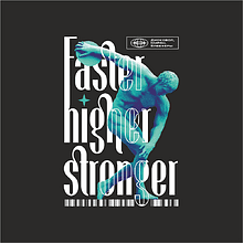 Блокнот "Faster higher stronger", А5, 80 листов, нелинованный, черный