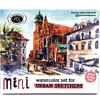 Краски акварельные "Aquarius. Mini Urban Sketcher set", 8 цветов, полукюветы, коробка, розовая - 3