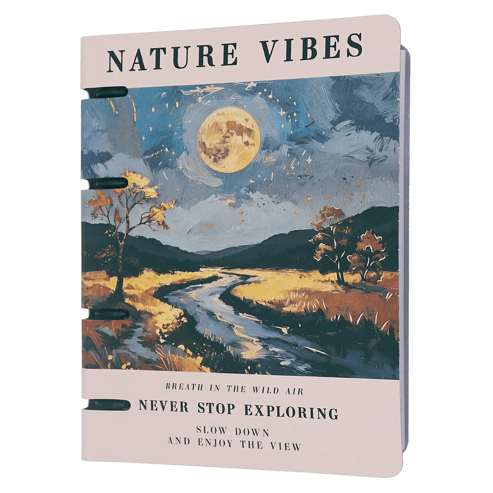 Тетрадь "Jane. Nature Vibes", А5, 120 листов, клетка, на кольцах, бежевый