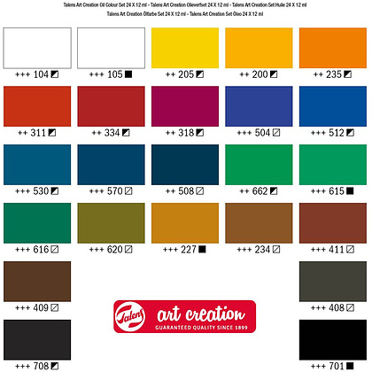 Набор масляных красок "Talens art creation", 24 цвета, 12 мл - 2