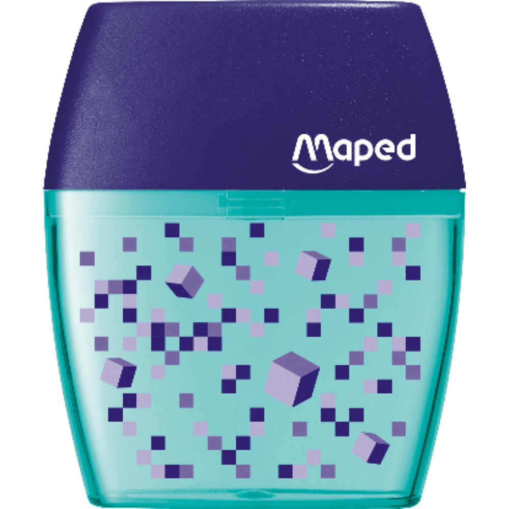 Точилка Maped "Shaker Pixel Party", 2 отверстия, синий 