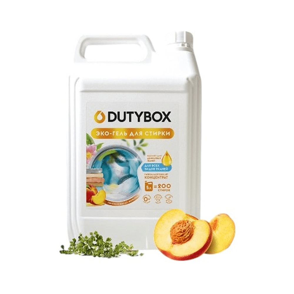 Средство для стирки Dutybox, Персик и масло жожоба, 5 л, экологичное, гель-концентрат