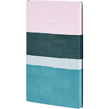 Блокнот "Stripes dusty pink", А5, 96 листов, линейка, розовый, голубой, срез разноцветный