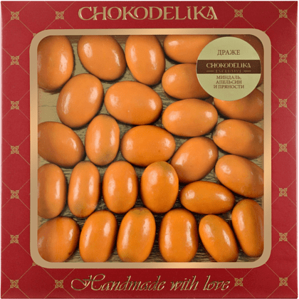 Драже "Миндаль, апельсин и пряности", 90 г, новогодняя упаковка