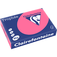 Бумага цветная "Trophée", А4, 500 листов, 80 г/м2, ярко-розовый