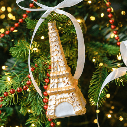 Украшение елочное "Эйфелева башня", 14,5 см, стекло, разноцветный - 2