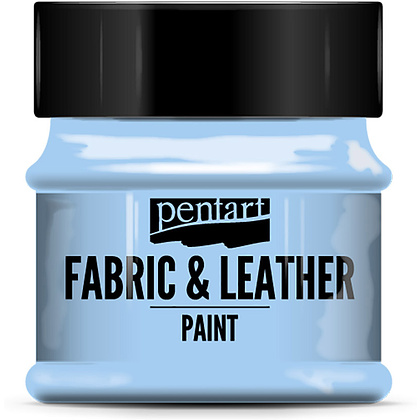 Краска для текстиля "Pentart Fabric & Leather paint", 50 мл, небесно-голубой