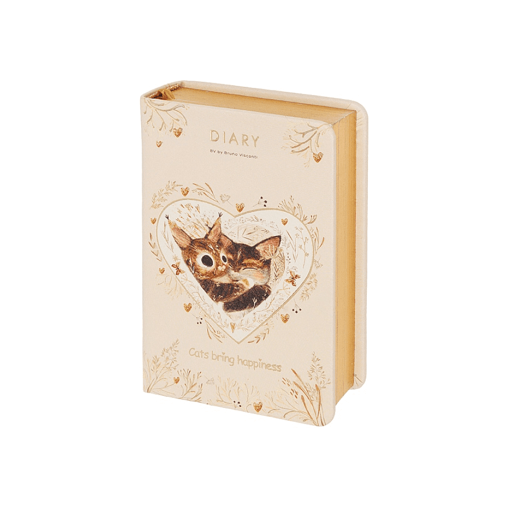 Ежедневник недатированный "Love me", А7, 416 страниц, бежевый, золотой - 2