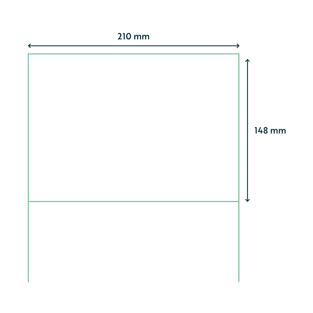 Самоклеящиеся этикетки универсальные "Rillprint", 210х148 мм, 25 листов, 2 штуки, полупрозрачный - 3