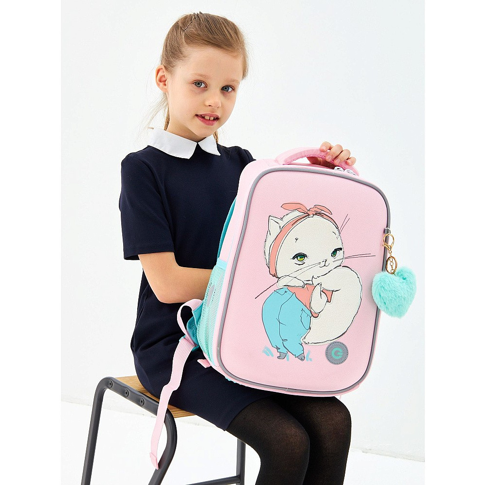 Рюкзак школьный "Greezly", розовый, мятный - 7