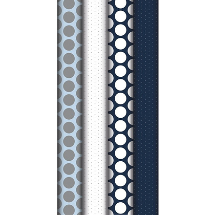 Бумага декоративная в рулоне "Excellia. Blue & silver", 80 г/м2, 2x0,7 м, ассорти