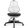 Кресло детское Comf-Pro С3 317 Chair, пластик, ткань, белый, черный, пластик, корпус черный, серый, с чехлом салатовым - 2