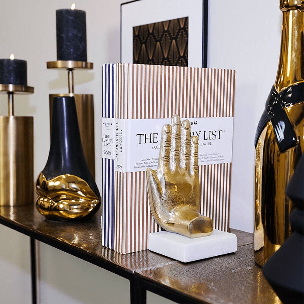 Ваза фаянсовая "Champagne Bottle", 39х11х12 см, золотистый - 4