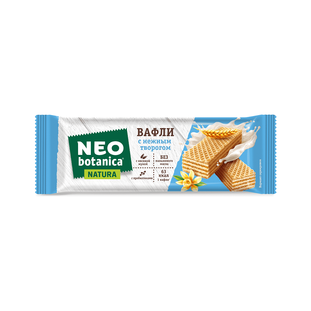 Вафли с жировой начинкой "Neo-botanica NATURA", с творогом, 25 г