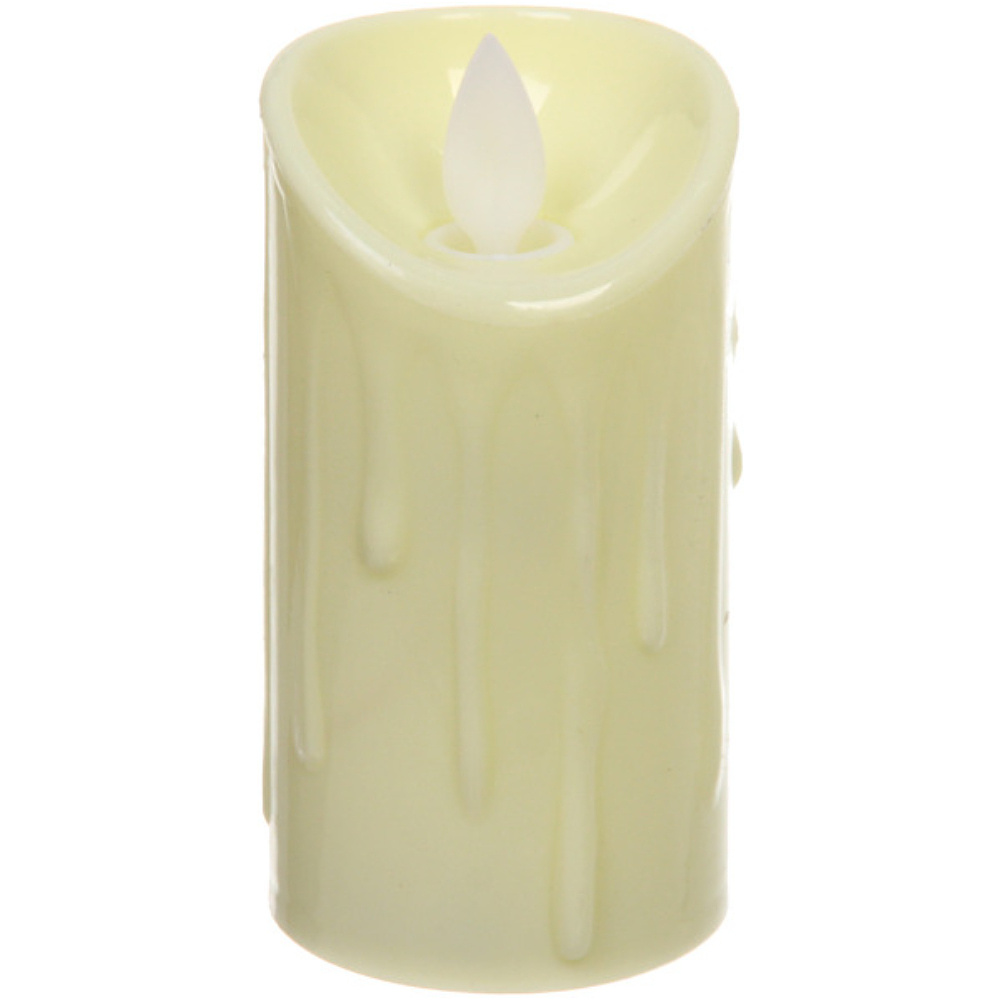 Свеча декоративная "Свеча - Капли воска", 50x90 мм, с подсветкой