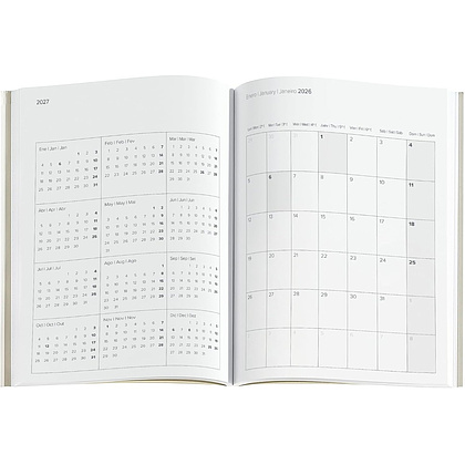 Ежедневник датированный "Basic Squares. Silver" 2026, A6, линейка, серый - 3