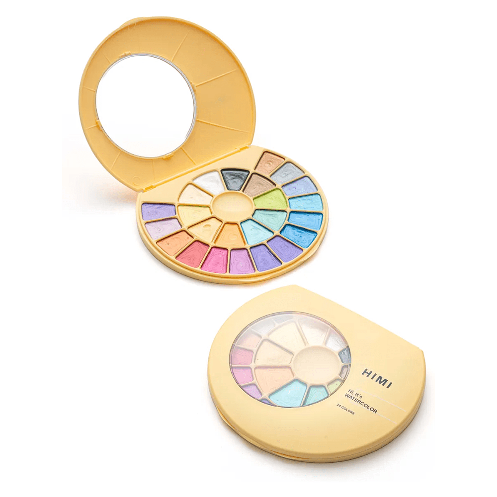 Краски акварельные металлик "Himi", набор, 24 цвета