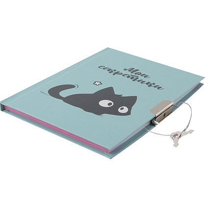 Книга записная "Котомания", А6, 56 листов, серо-голубой - 2
