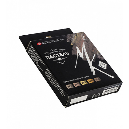 Пастель мягкая "Мастер Класс коричнево-серые оттенки", набор 5 цветов - 2