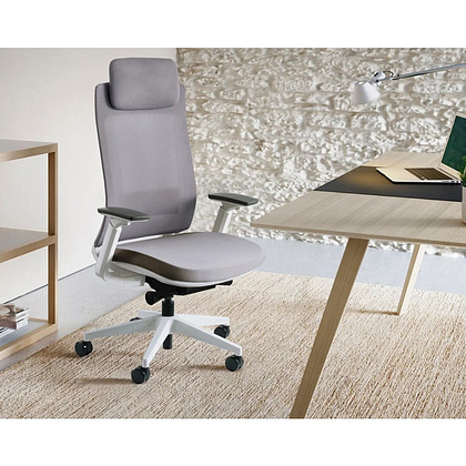 Кресло компьютерное SitZone E-VL002B-BS, сетка, ткань, пластик, серый - 11