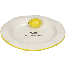 Тарелка фарфоровая "Lemon", 15.4х15.4 см, белый