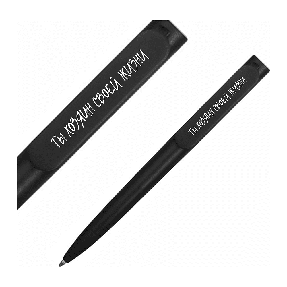 Ручка шариковая "Ты хозяин своей жизни", черный, стерж. синий