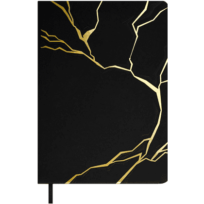 Ежедневник недатированный "Софт-тач", А5, 240 страниц, черный