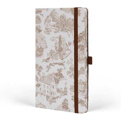 Блокнот "Landscapes walnut", А5, 96 листов, на резинке, коричневый