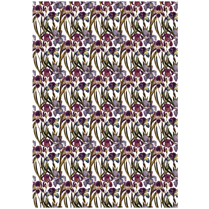 Бумага декоративная в рулоне "Flora. Ирисы", 1 x 0,7 м - 3