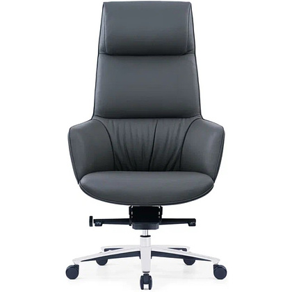 Кресло компьютерное SitZone CH-500A, кожа, алюминий, черный - 2