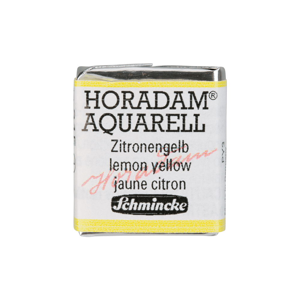 Краски акварельные "Schmincke Horadam", 215 лимонный желтый, полукювета