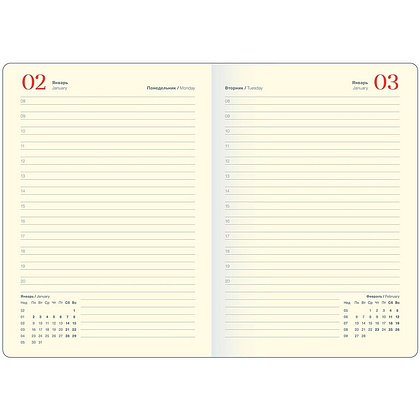Ежедневник датированный "Soft", А5, 352 страницы, серый - 4